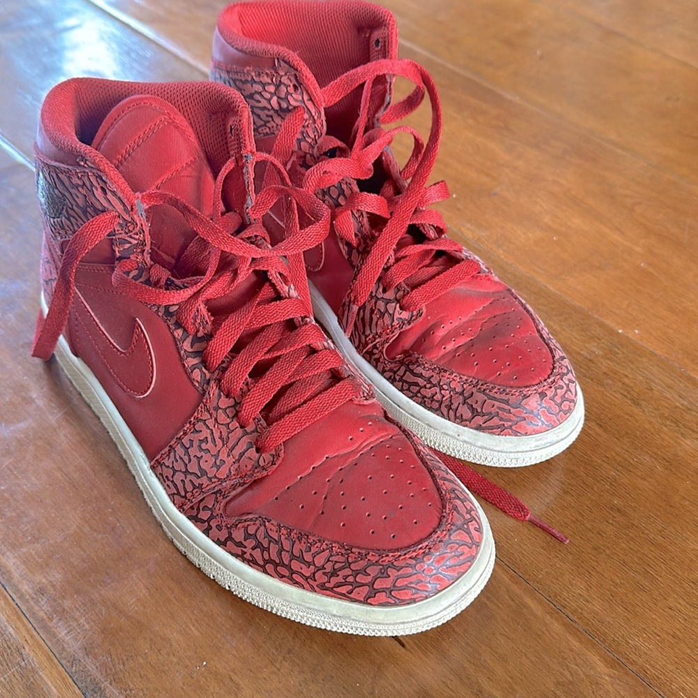 Red Jordan high tops